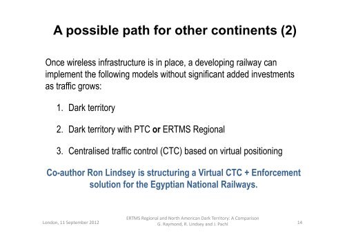 ERTMS Regional and North American Dark Territory: A ... - Railweb.ch