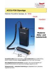ACCU-FOX Gipssäge - Bühler-Instrumente Medizintechnik GmbH