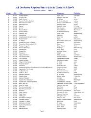 Orchestra Music List by Grade - asboa