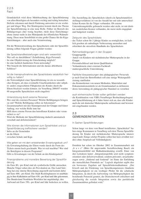 SPRACHE BILDUNG INTEGRATION - Vorarlberg Online