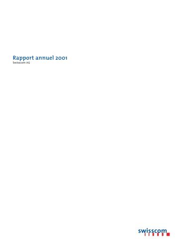 Rapport annuel 2001 - Swisscom