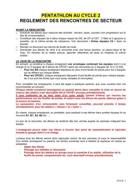 rencontres athlétisme cycle 2