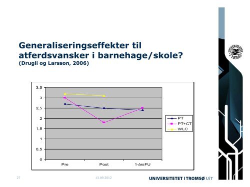 De utrolige Ã¥rene Implementering og forskning Prof. Willy-Tore MÃ¸rch