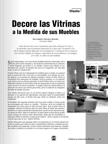 Decore las Vitrinas - Revista El Mueble y La Madera