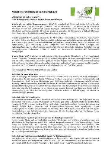 Mitarbeitertorientierung imUnternehmen (PDF) - Albrecht Bühler ...