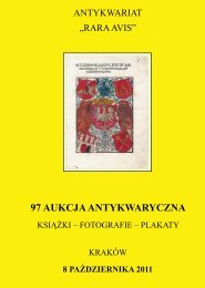 8 paÅºdziernika 2011 97 aukcja antykwaryczna - Rara Avis