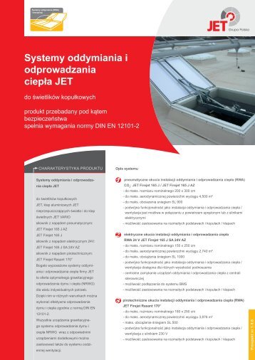 Systemy oddymiania i odprowadzania ciepÅa JET - JET-Gruppe