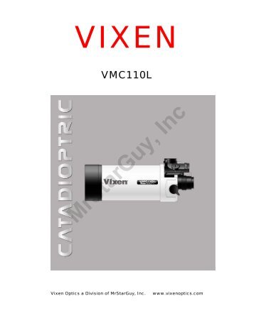 VMC95L and VMC110L Manual - Vixen Optics