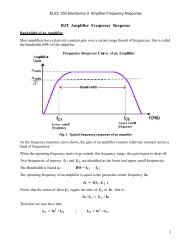 BJT Amplifier Frequency Response