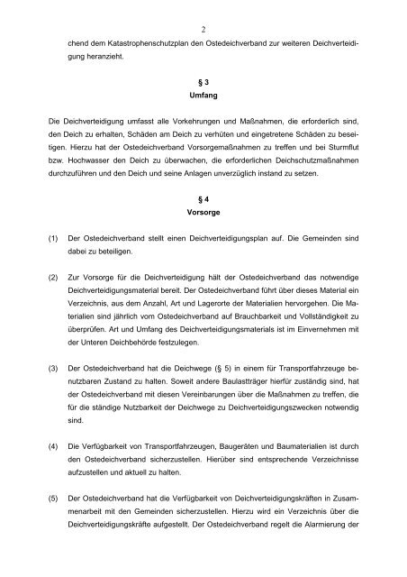 Deichverteidigungsordnung Ostedeichverband - beim Landkreis ...