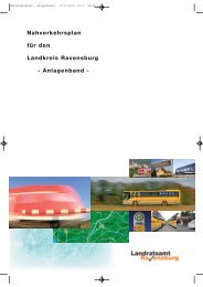 Nahverkehrsplan für den Landkreis Ravensburg - Anlagenband