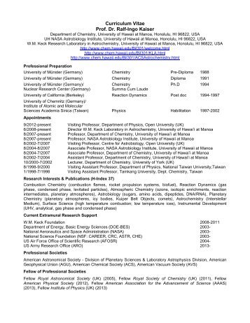 link to curriculum vitae uhero university of hawaii