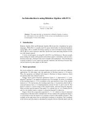 An Introduction to using Relation Algebra with FCA - Uta Priss