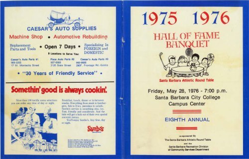 1976 Hall of Fame Banquet Program PDF - Santa Barbara Athletic ...