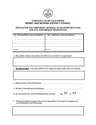 Temporary Approval for Civil Partnership Application Form