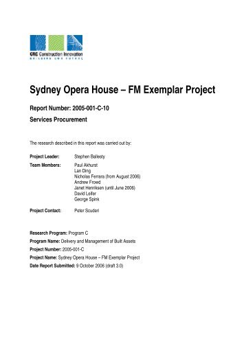 Services Procurement (Final project report) - Construction Innovation