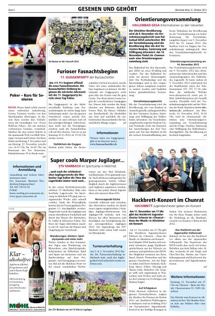 in Thal â€“ Staad â€“ Altenrhein SALINA Bau + Gips ... - Aktuelle Ausgabe