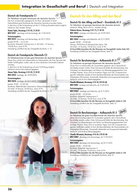 Alle Kurse in Buchholz - Kreisvolkshochschule Landkreis Harburg