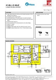 iC-WJ, iC-WJZ Laser Diode Driver - Laser Components