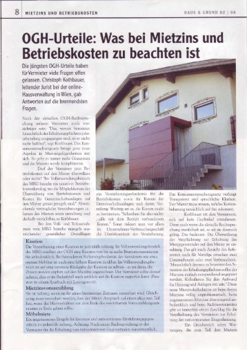 Was bei Mietzins und Betriebskosten zu beachten ist