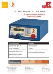 LS-2 VBG-Stabilized Dual Laser Source - Laser Components