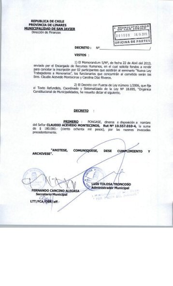 decretos 993 - 1008Â´13.pdf - I. Municipalidad de San Javier