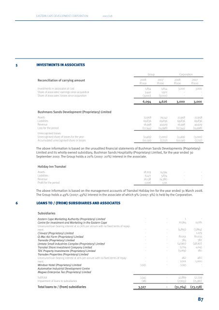 2007 / 2008 Annual Report - Eastern Cape Development Corporation