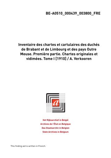 BE-A0510_000439_003800_FRE Inventaire des chartes et ...