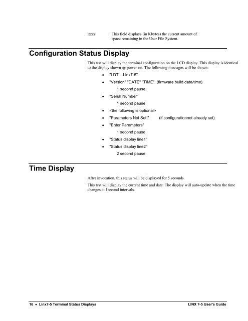 User's Guide - LINX Data Terminals