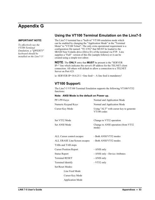 User's Guide - LINX Data Terminals