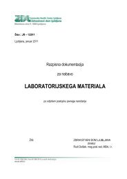 LABORATORIJSKEGA MATERIALA - Zdravstveni dom Ljubljana