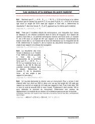 Les vecteurs et la statique du point matÃ©riel