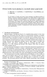 Efficient facility layout planning in a maximally planar graph model