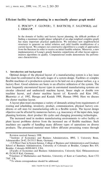 Efficient facility layout planning in a maximally planar graph model