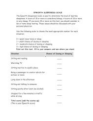 EPWORTH SLEEPINESS SCALE The Epworth ... - Doctors Hospital