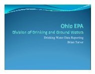 Drinking Water Data Reporting Brian Tarver - Ohiowater.org