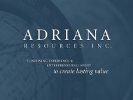 Presentation - Adriana Resources Inc.