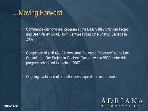 Presentation - Adriana Resources Inc.