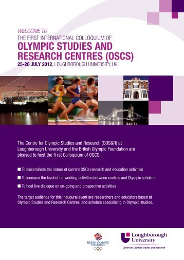 olympic studies and research  centres (oscs) - Loughborough ...