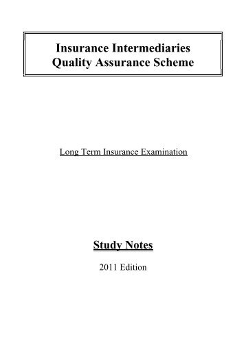 Study Notes for the Long Term Insurance Examination (2011 Edition)