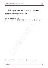 Pali e piattaforme rotanti per monitori (pdf) - Caccialanza & C.