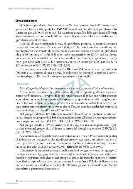 Taglio cesareo: una scelta appropriata e consapevole - SNLG-ISS