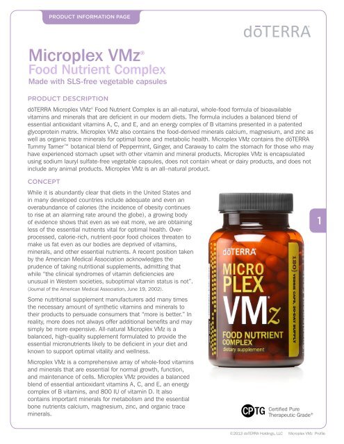 Microplex VMz - dōTERRA - Essential Oils