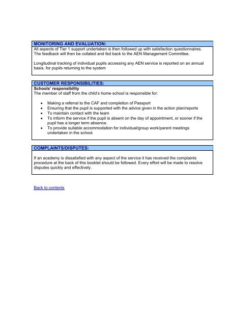 Services offered 2012/13 - Sunderland Learning Hub