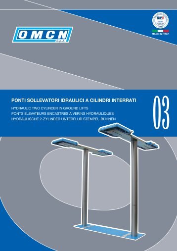 ponti sollevatori idraulici a cilindri interrati