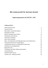 Regierungsprogramm 2011 bis 2016 - FDP Sachsen-Anhalt