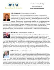 Annual Membership Meeting September 20, 2012 Board Candidate ...