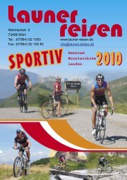 Rennrad Mountainbike Laufen - Launer Reisen