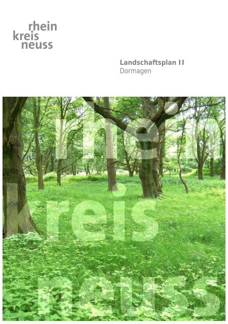 Landschaftsplan II Dormagen - Rhein-Kreis Neuss