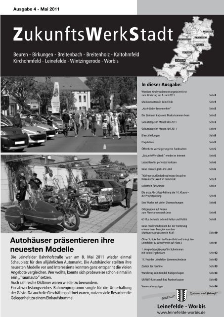 ZukunftsWerkStadt Ausgabe Mai 2011 - Stadt Leinefelde Worbis